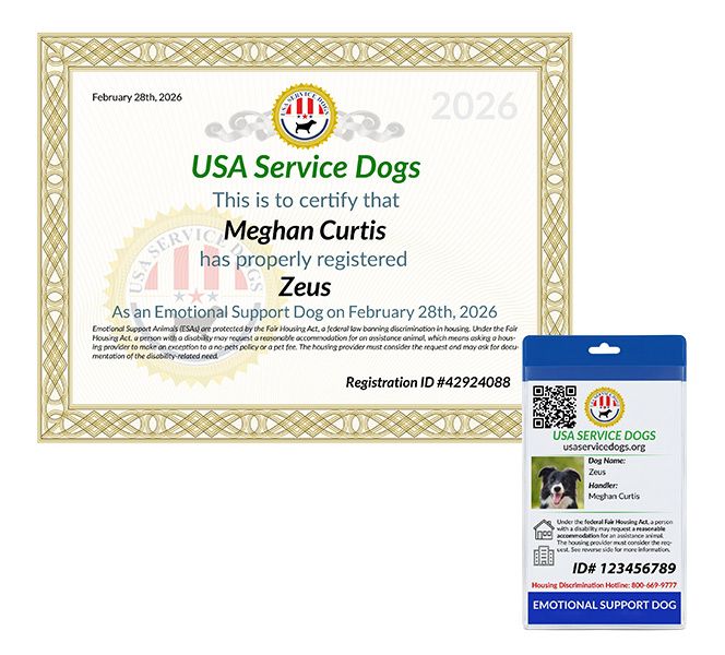 Standard Emotional Support Dog Registration Kit
